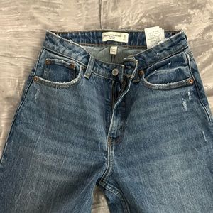 The skinny high rise denim pants